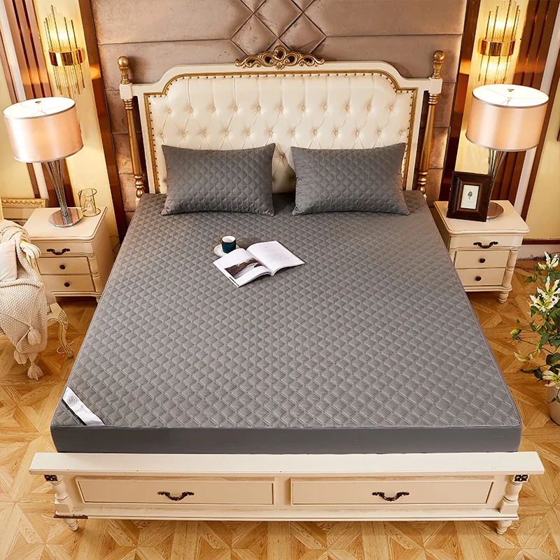 New Design Full Size Gray Stitch All Inclusive Mattress Protector by FNH