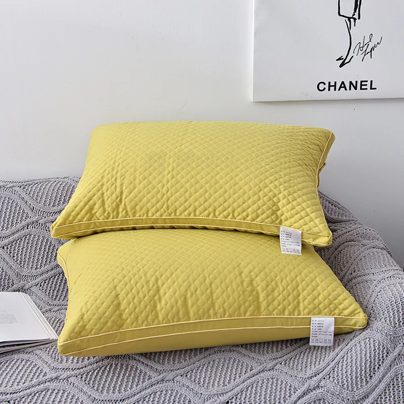 Quilted Yellow Unicorn Girls Twin Moon Luxury Brushed Pillow by FNH