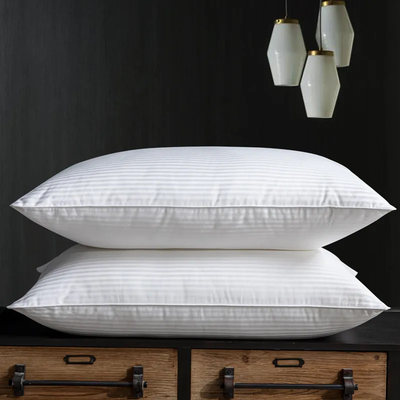 1 cm Striped Shell Hotel Use White Stripe Pillow by FNH