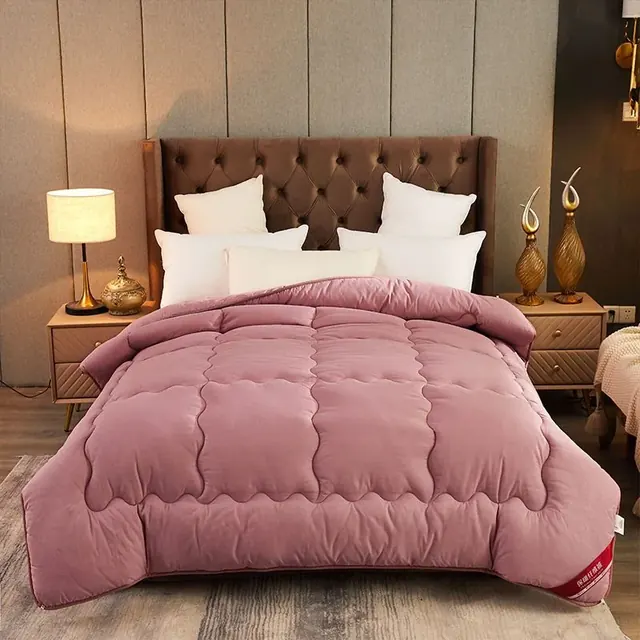 Polyester Super King Size Bean Paste Machine Edging Duvet by FNH