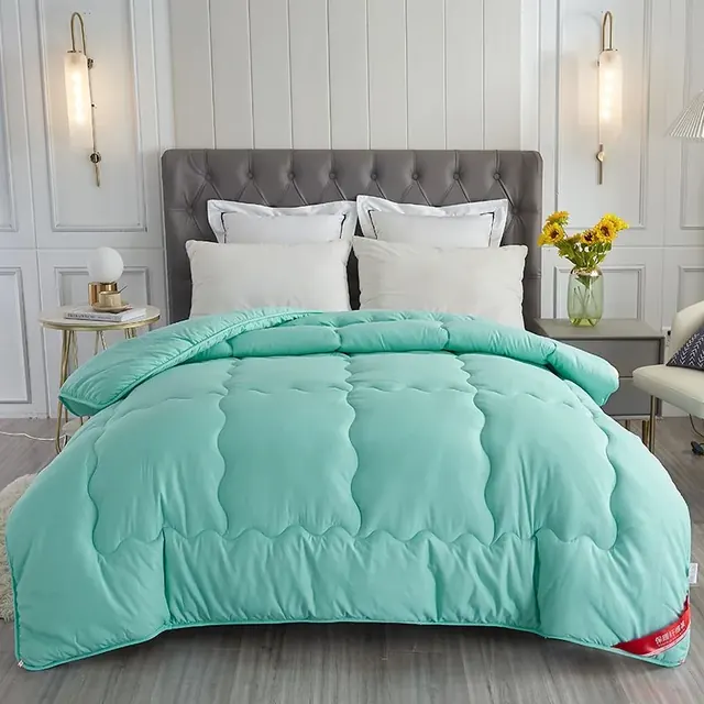 In Stock Polyester Single Size Green Machine Edging Duvet by FNH