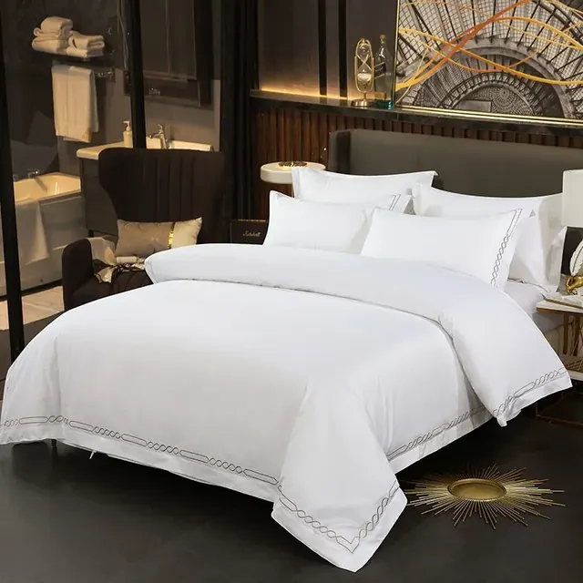 Set Cotton Covers Sets White Duvet Cover — 100% Cotton by FNH