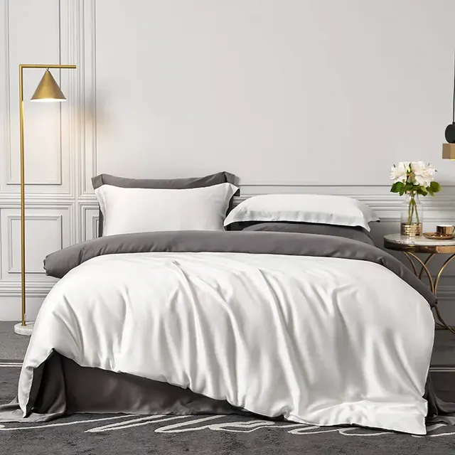 Metropolitan A B Style Sheet Fiber Quilts Bamboo Super King Bedding Set by FNH