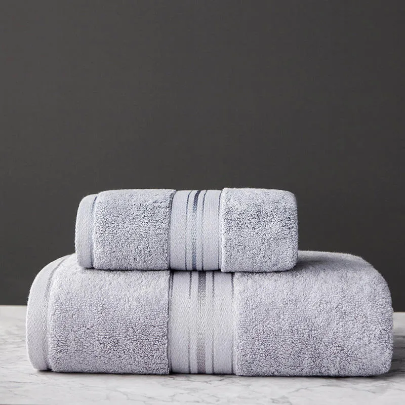 Light Gray 100% Cotton For Hospitality Towel Bath Linen by FNH