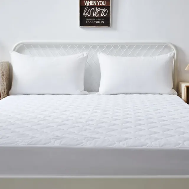 Washed cotton Polyester Print Waterproof Fitted Sheet Mattress Protector by FNH